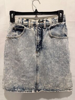 Vintage Palmetto high rise acid wash skirt size 7.100%cotton,80’s,denim
